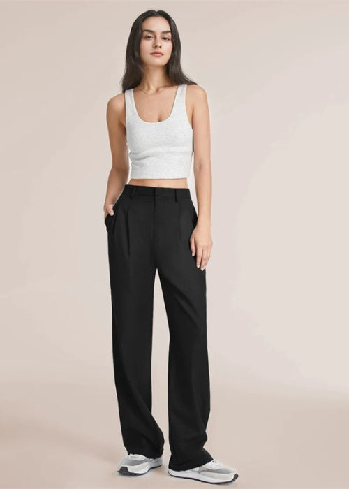 High Waist Tailored Wide Leg Pants