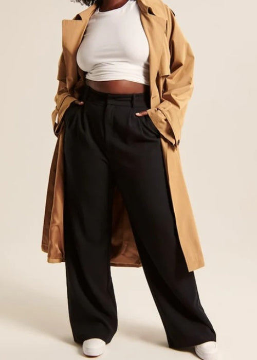 High Waist Tailored Wide Leg Pants