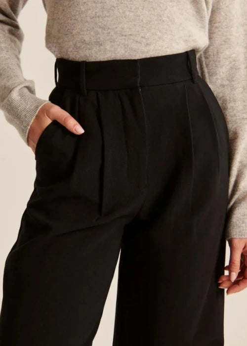 High Waist Tailored Wide Leg Pants