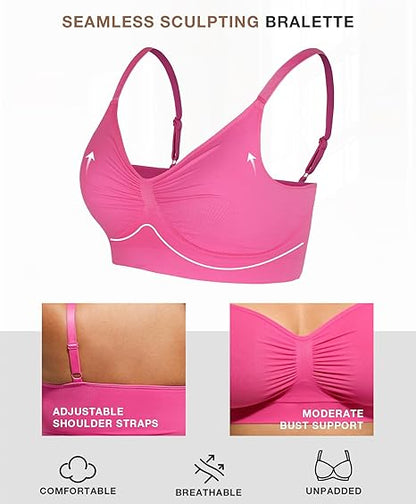 Women's Full Coverage Non-Padded Wireless Sculpt Bra