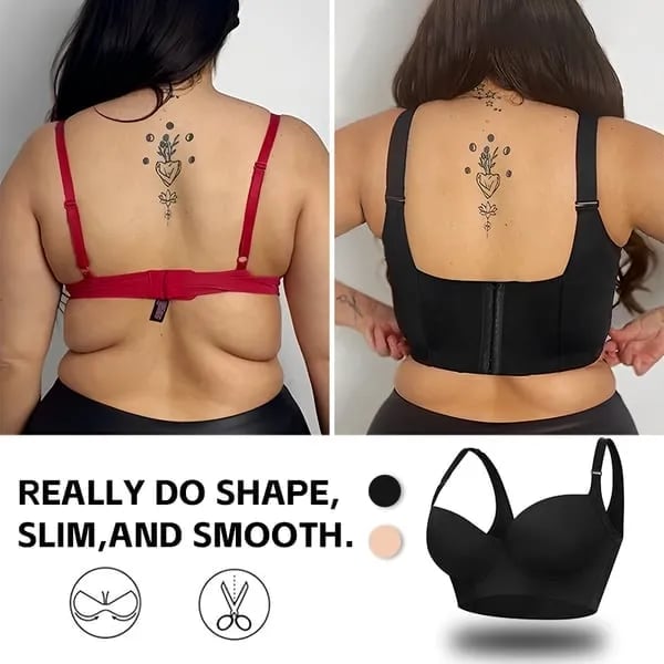 BUY 1 GET 1 FREE ( Add 2 Pcs To Cart ) - No Roll Allowed Smoothing Back Bra