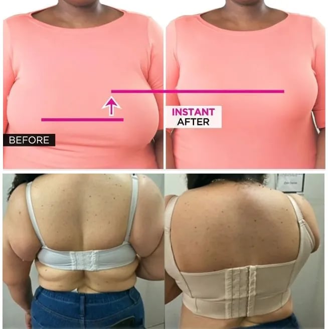 BUY 1 GET 1 FREE ( Add 2 Pcs To Cart ) - No Roll Allowed Smoothing Back Bra