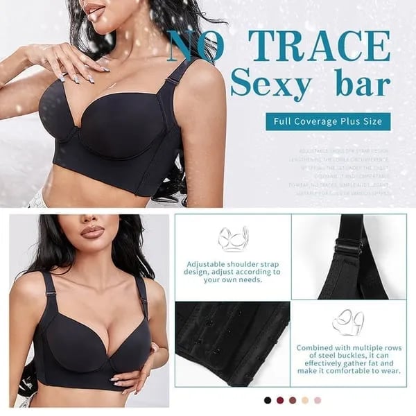 BUY 1 GET 1 FREE ( Add 2 Pcs To Cart ) - No Roll Allowed Smoothing Back Bra