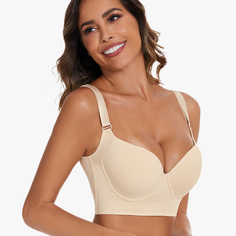 Flexehag® Full-Coverage Back Smoothing Bra-Beige