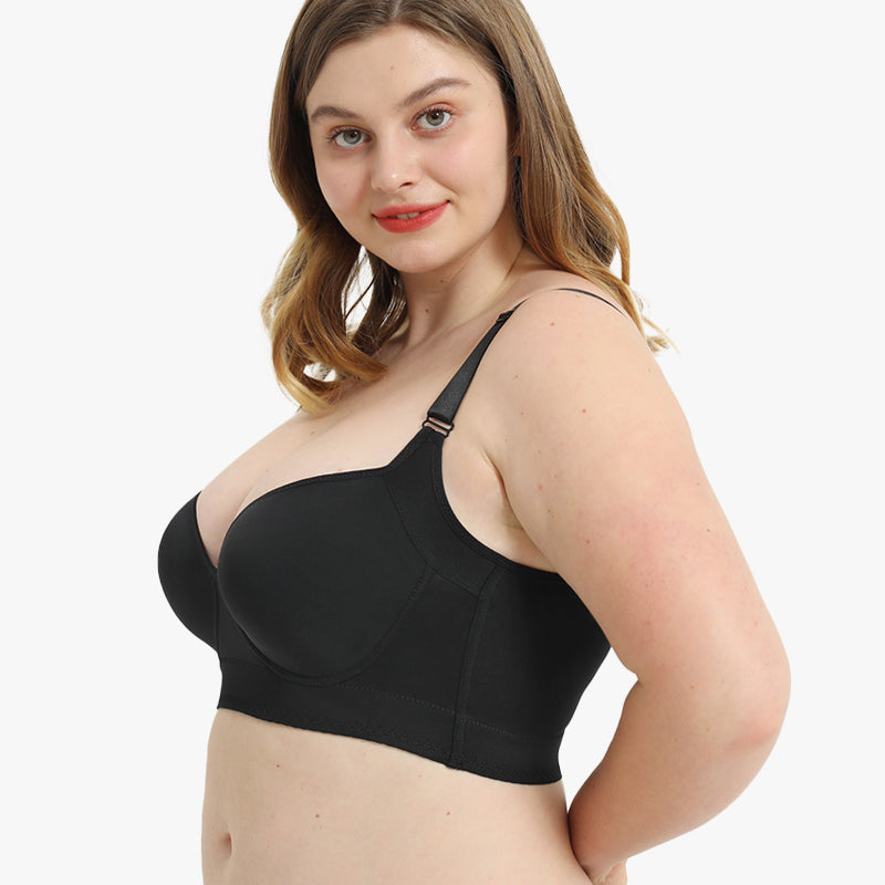 Flexehag® Full-Coverage Back Smoothing Bra-Black