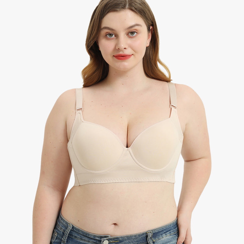 Flexehag® Full-Coverage Back Smoothing Bra-Beige