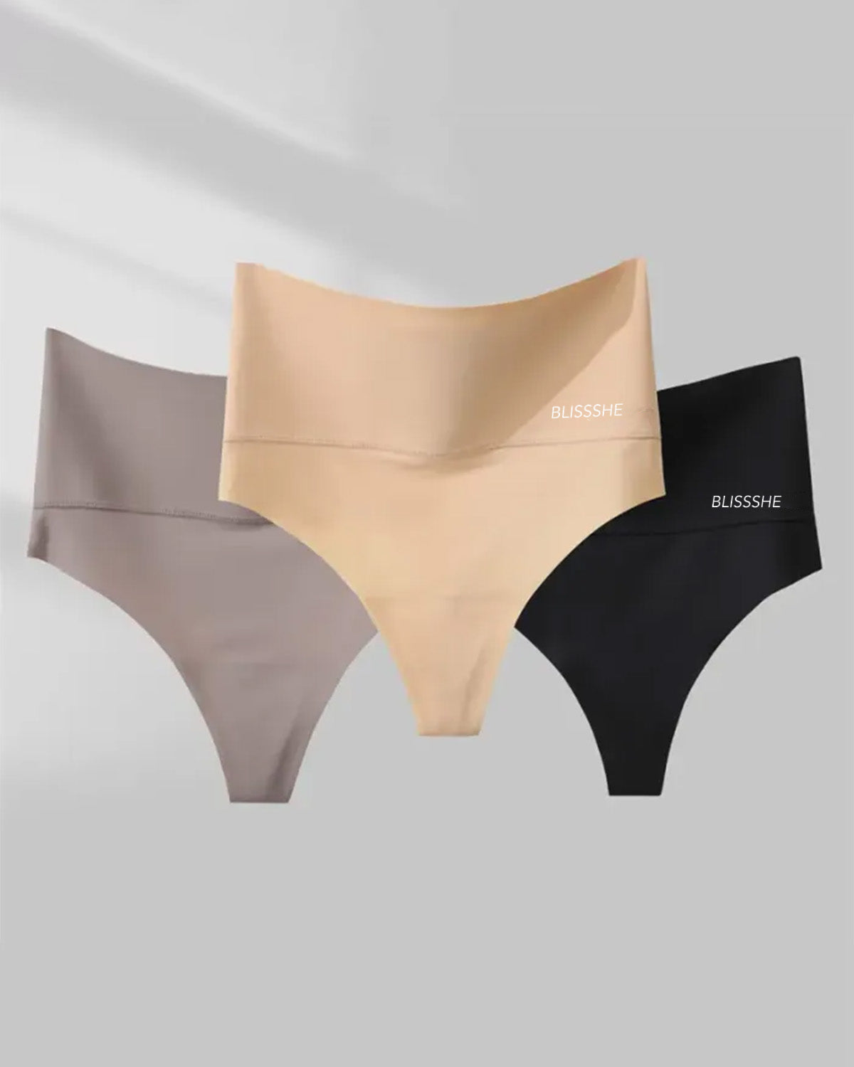 Flexehag® 3-Pack High-Rise Seamless Thong Panty