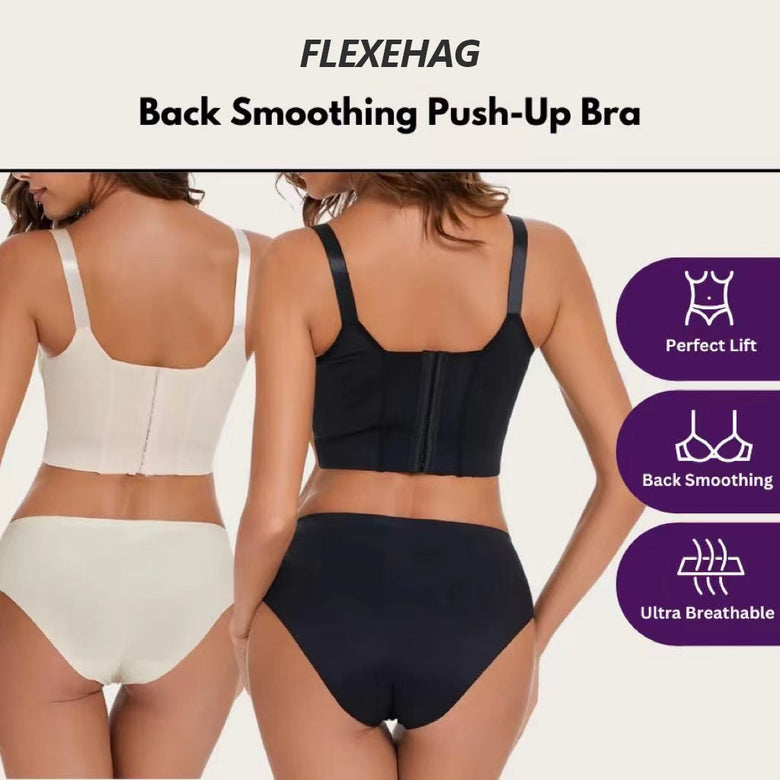 Flexehag® Back Smoothing Push-Up Bra - Black+Beige (2 PCS)