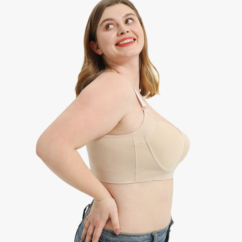 Flexehag® Full-Coverage Back Smoothing Bra-Beige