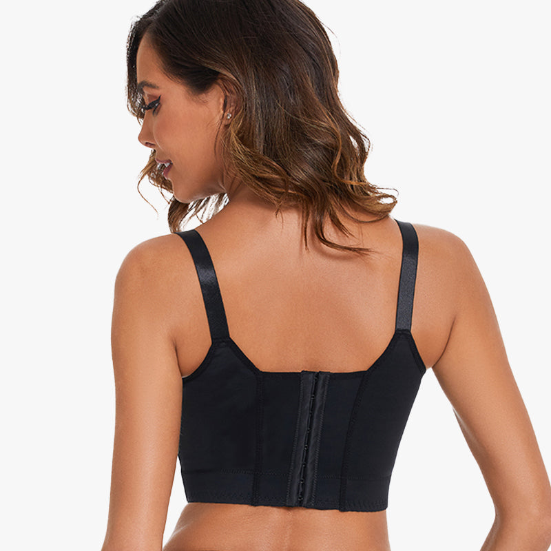 Flexehag® Full-Coverage Back Smoothing Bra-Black