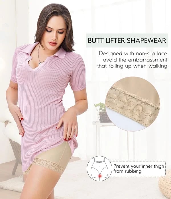 ⏰LAST DAY 49% OFF⏰Lace Steel Boned Butt Enhancer Shorts Shapewear💃🏽