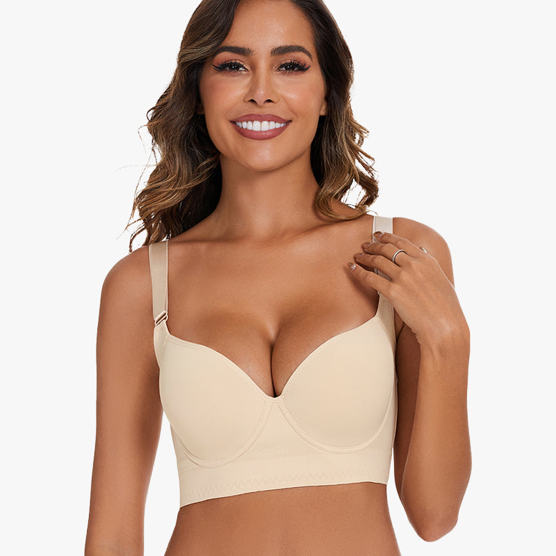 Flexehag® Full-Coverage Back Smoothing Bra-Beige (2 Pack)