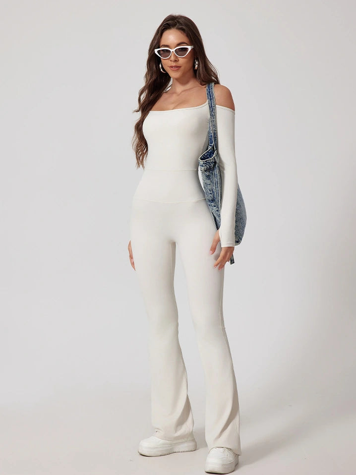 Strappy Long Sleeve Flared Suit