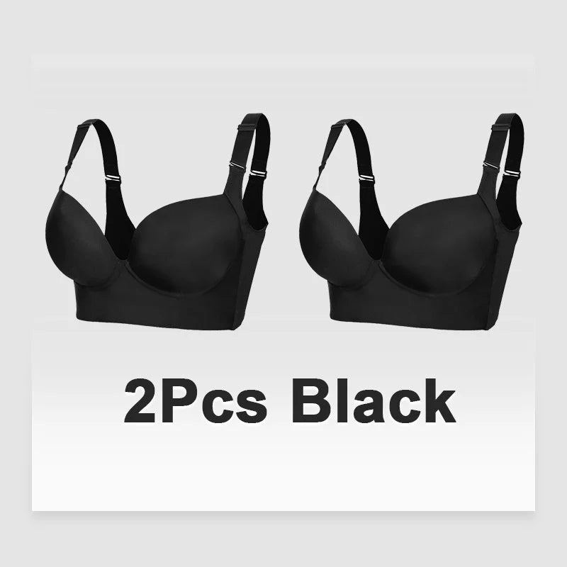 Flexehag® Full-Coverage Back Smoothing Bra-Black (2 Pack)