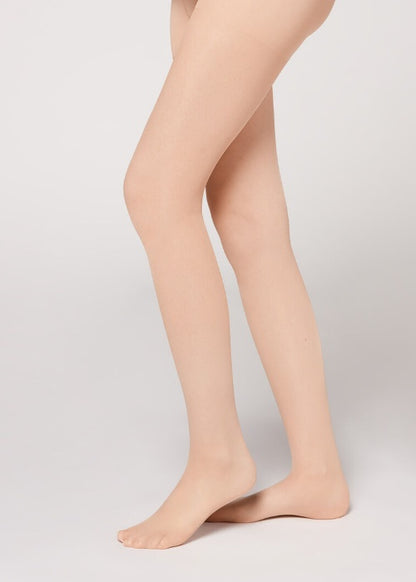 Semisheer Warm Plush Lined Elastic Tights Leggings