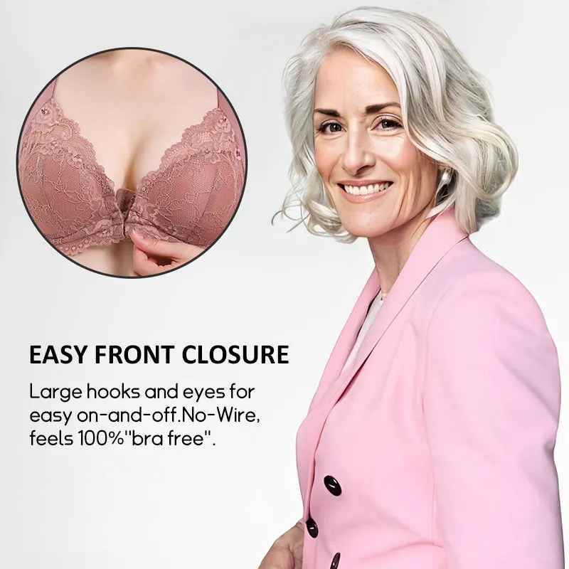 Flexehag®FRONT CLOSURE '5D' SHAPING WIRELESS BEAUTY BACK BRA(BUY 1 GET 2 FREE)-Pink