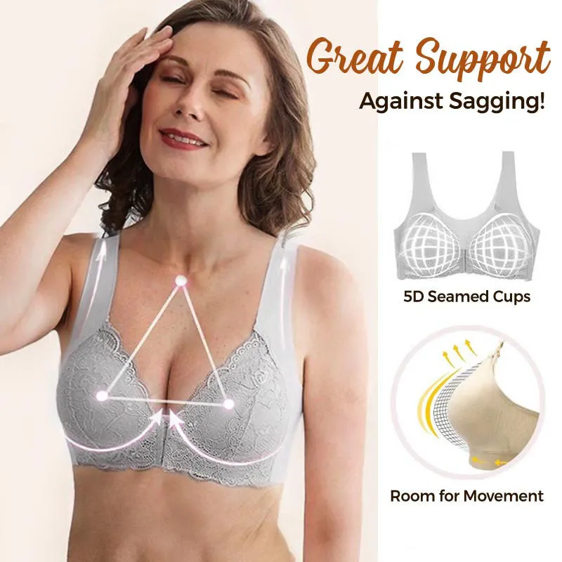 Flexehag®FRONT CLOSURE '5D' SHAPING WIRELESS BEAUTY BACK BRA(BUY 1 GET 2 FREE)-BEIGE