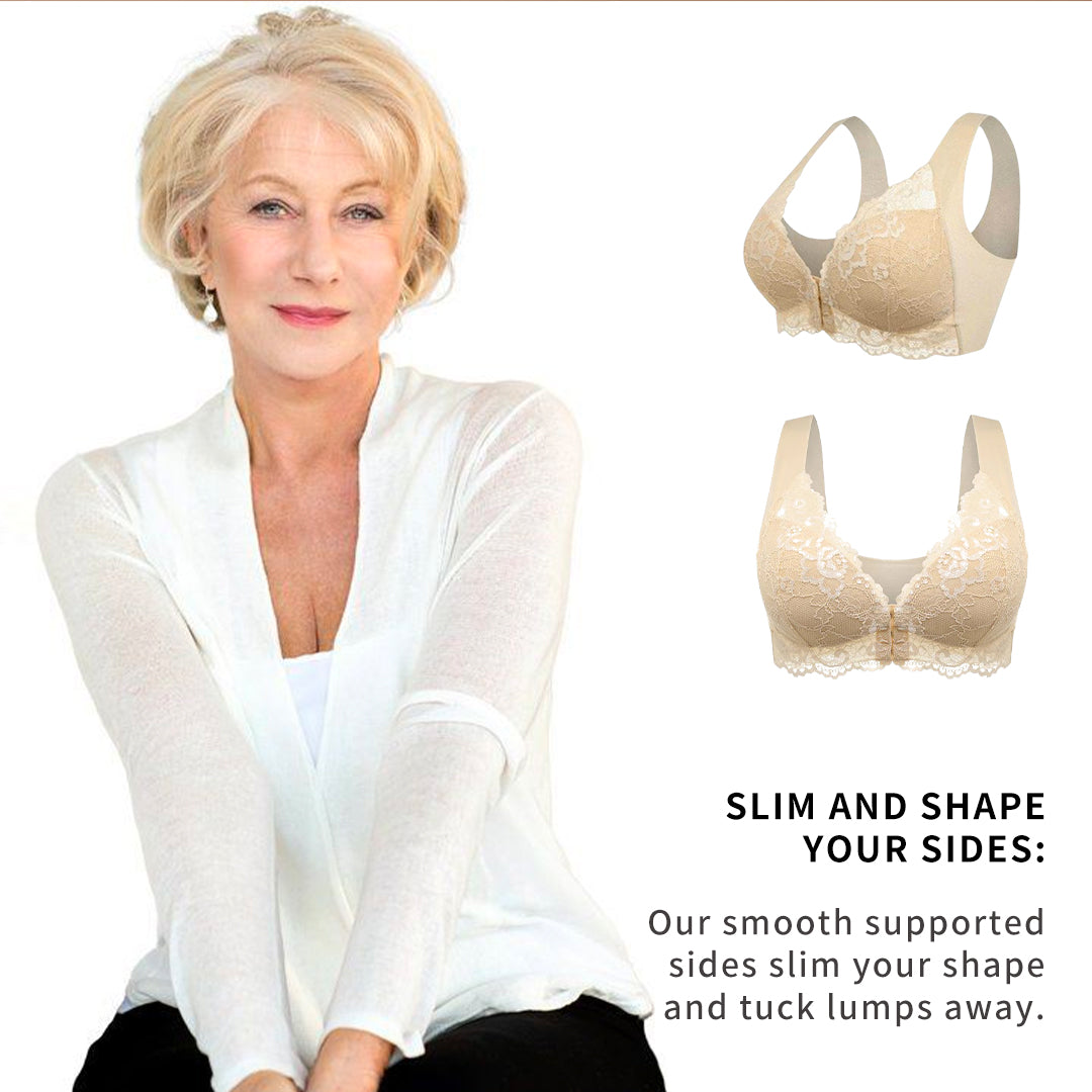 Flexehag®FRONT CLOSURE '5D' SHAPING WIRELESS BEAUTY BACK BRA(BUY 1 GET 2 FREE)-BEIGE