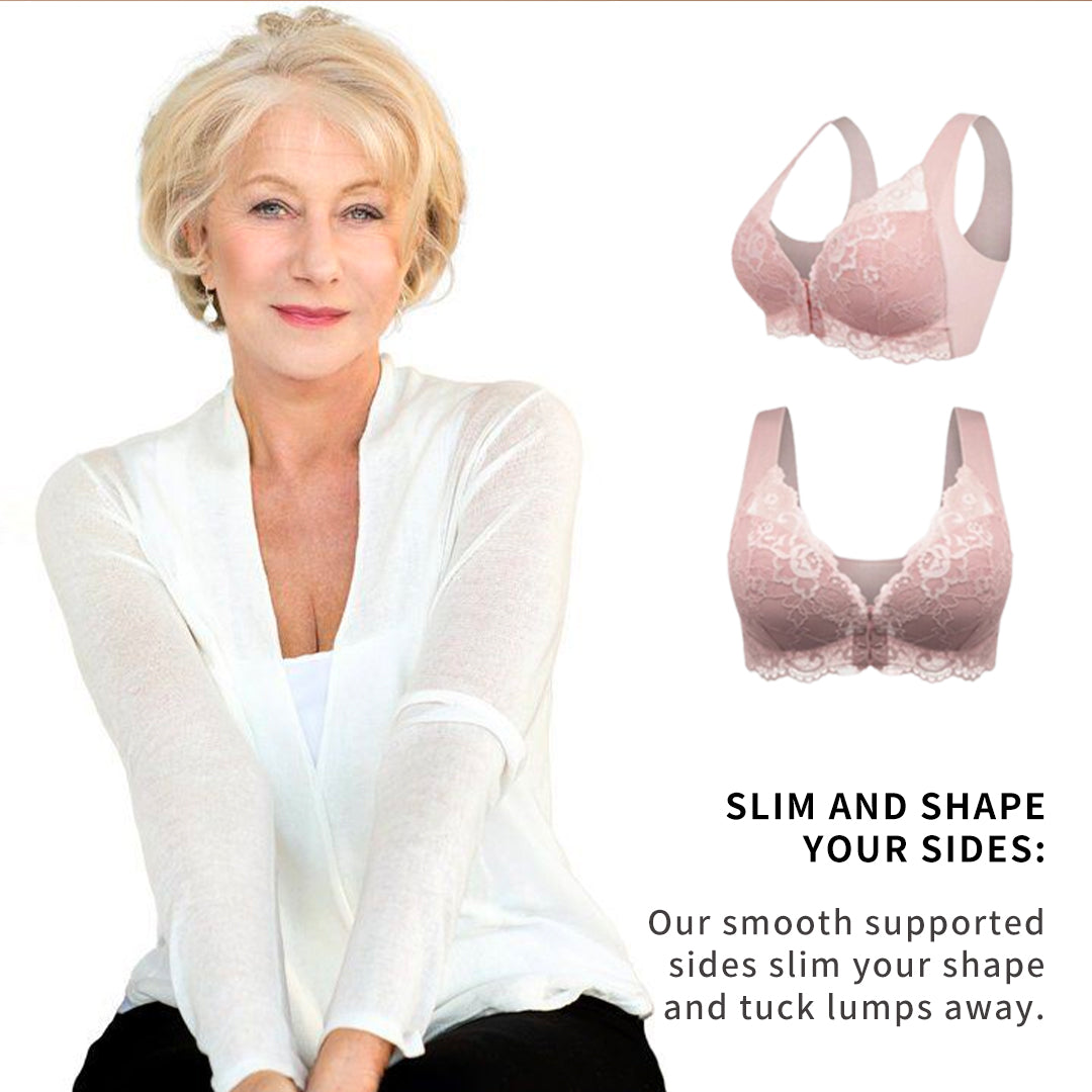 Flexehag®FRONT CLOSURE '5D' SHAPING WIRELESS BEAUTY BACK BRA(BUY 1 GET 2 FREE)-Pink