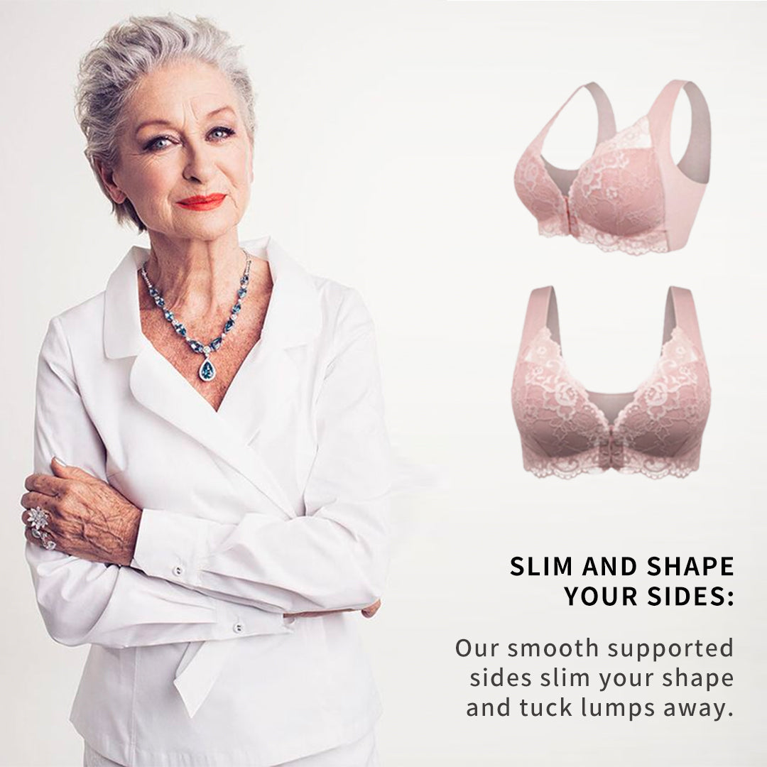 Flexehag®FRONT CLOSURE '5D' SHAPING WIRELESS BEAUTY BACK BRA(BUY 1 GET 2 FREE)-Pink