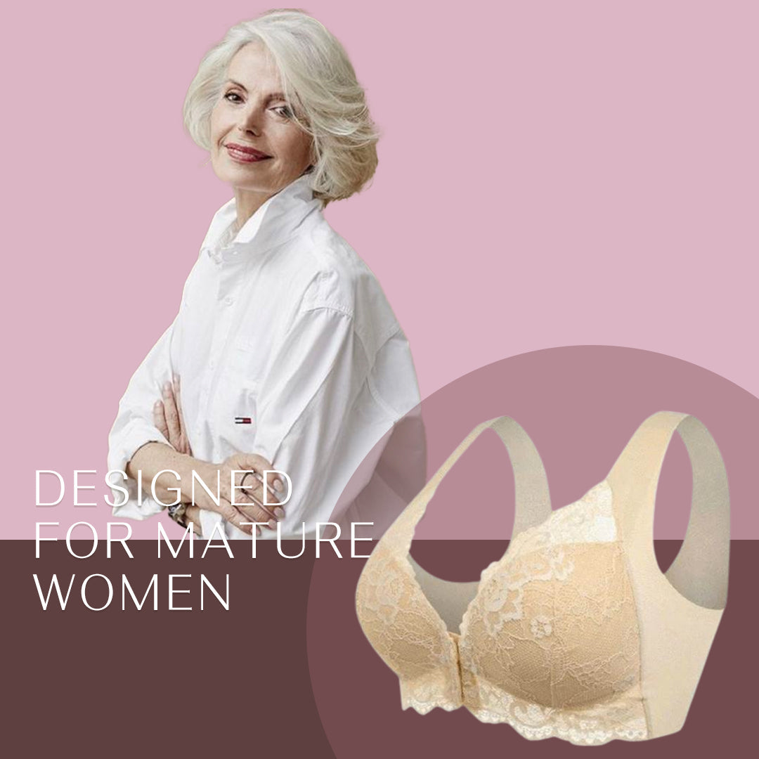 Flexehag®FRONT CLOSURE '5D' SHAPING WIRELESS BEAUTY BACK BRA(BUY 1 GET 2 FREE)-BEIGE