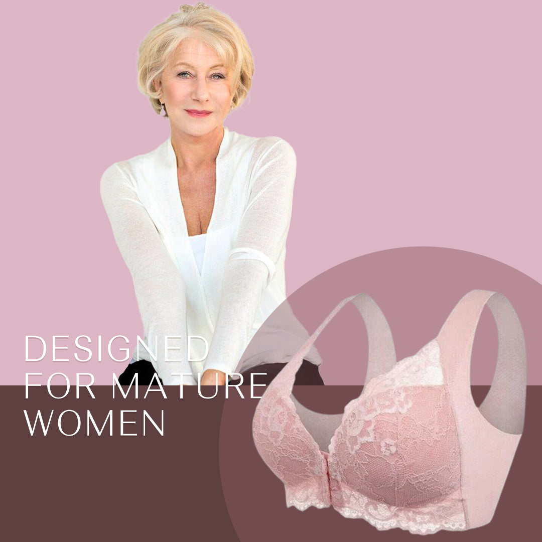 Flexehag®FRONT CLOSURE '5D' SHAPING WIRELESS BEAUTY BACK BRA(BUY 1 GET 2 FREE)-Pink