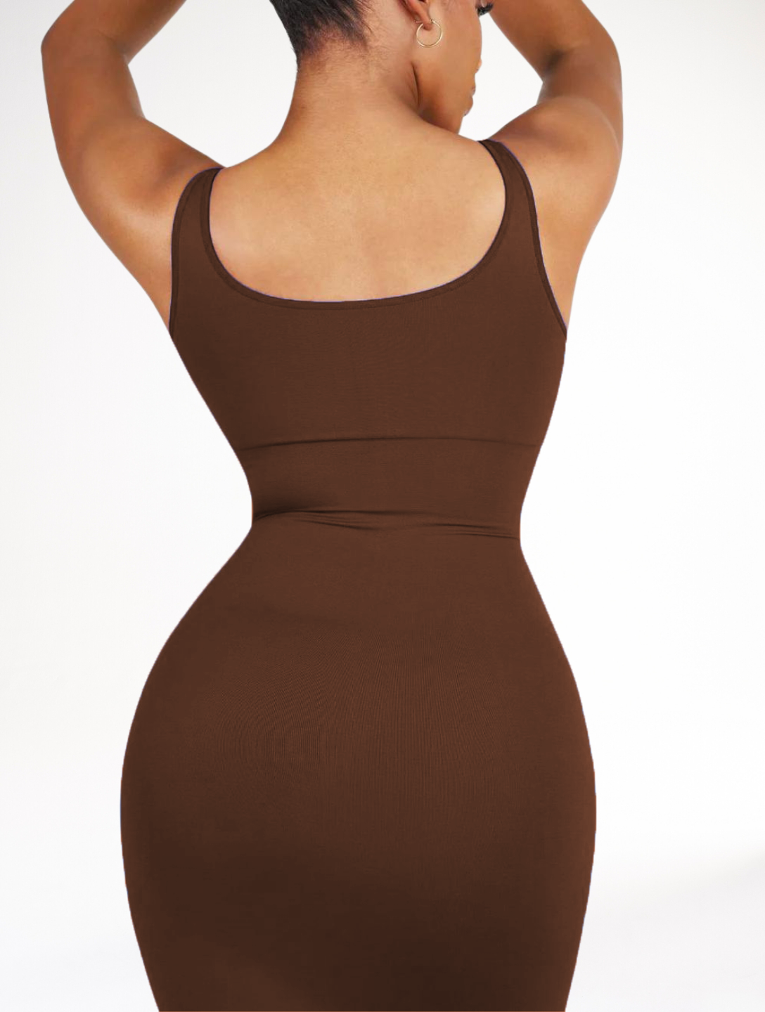 Square-Neck Seamless Mini Dress