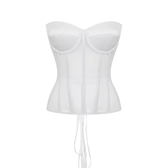 Curvaceous Bustier White