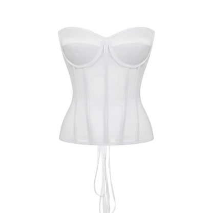 Curvaceous Bustier White