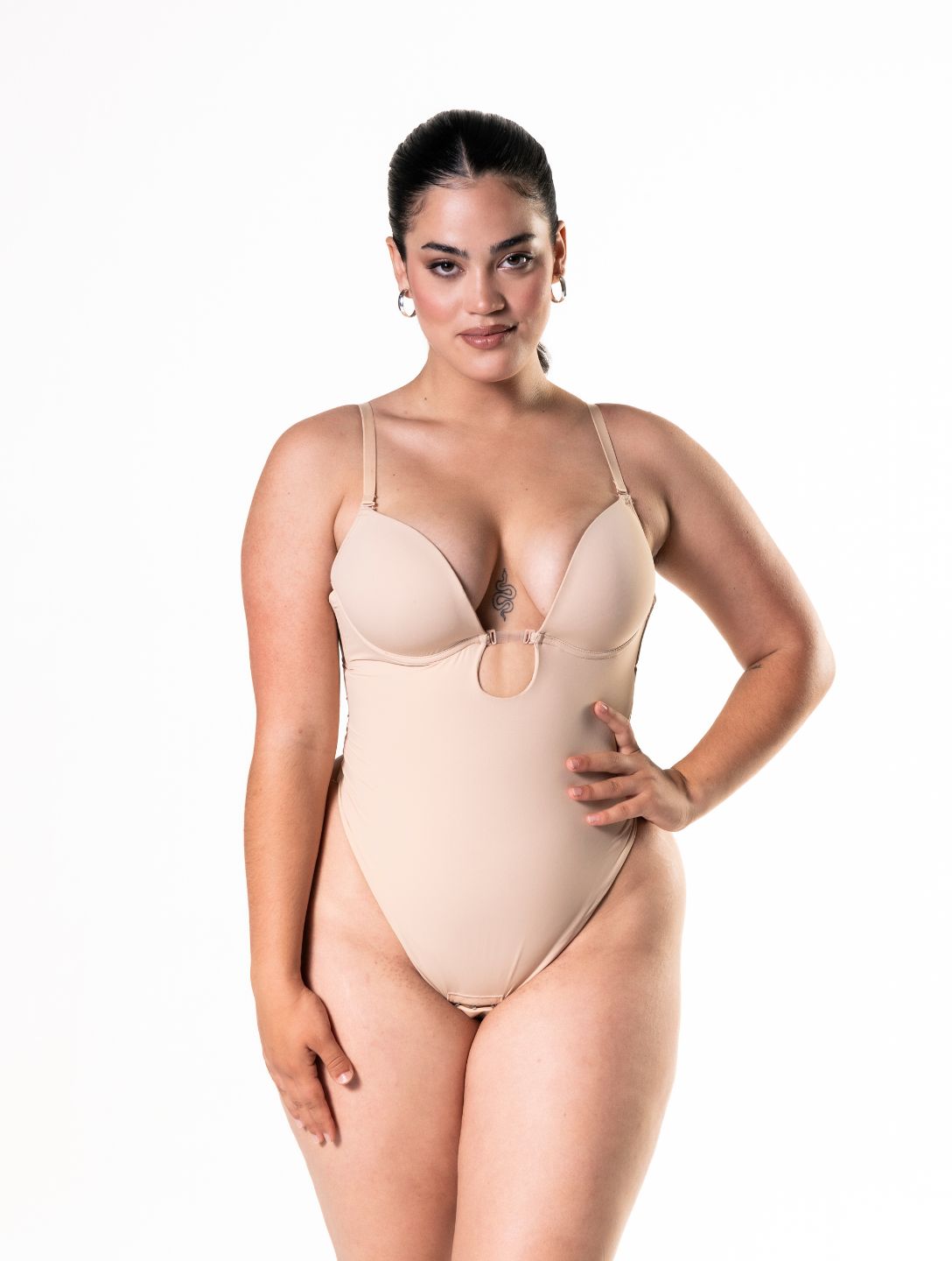 Plunge Shapewear Thong Bodysuit