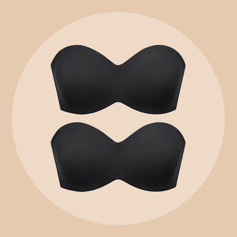 Flexehag® Full Support Non-Slip Convertible Bandeau Bra-Black