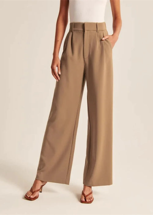 High Waist Tailored Wide Leg Pants