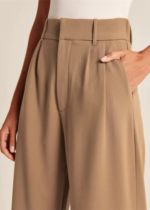 High Waist Tailored Wide Leg Pants