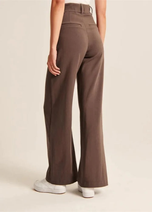 High Waist Tailored Wide Leg Pants